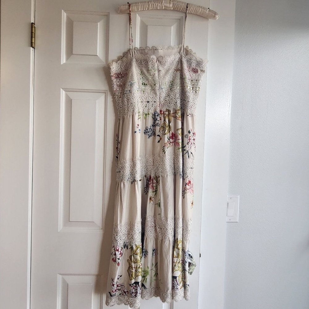 Antonio Melani Edia Sateen Floral Print A-Line Size 10 Festival dress - Picture 5 of 11